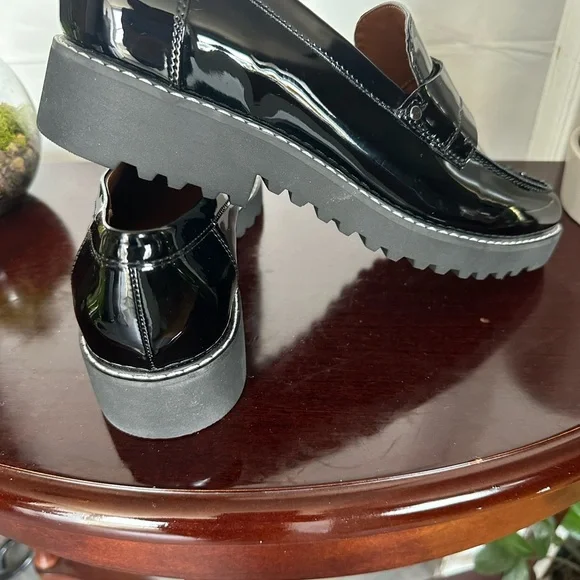 Franco Sarto Black and Gray Flats with Modern Platform size 10W - Picture 6 of 8